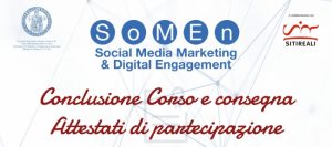 Social Media Marketing & Digital Engagement (SoMEN). Cerimonia conclusiva