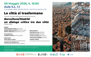 Presentazione del volume “Barcellona/Madrid: un dialogo critico tra due città”