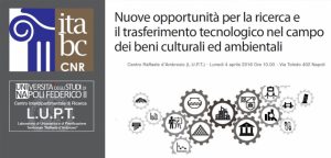 Nuove opportunità per la ricerca e il trasferimento tecnologico nel campo dei beni culturali ed ambientali